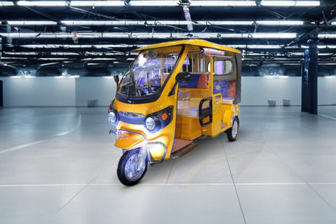 Kaptech Yellow Battery Operated E-Rickshaw 4 Seater/Electric